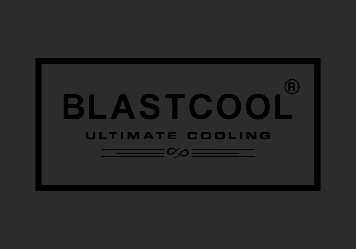 Blastcool Logo Black on Grey