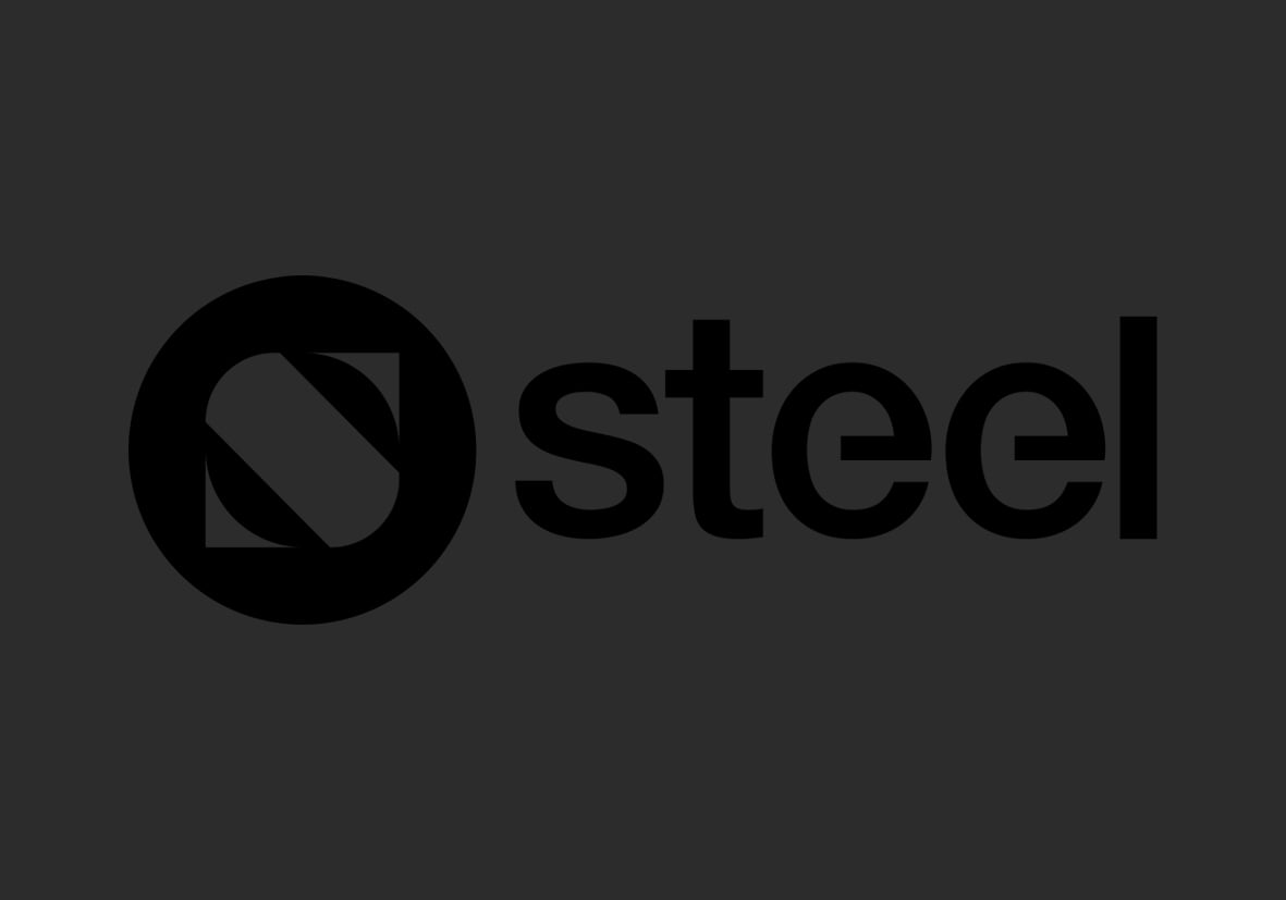 Steel Logo Black on Grey