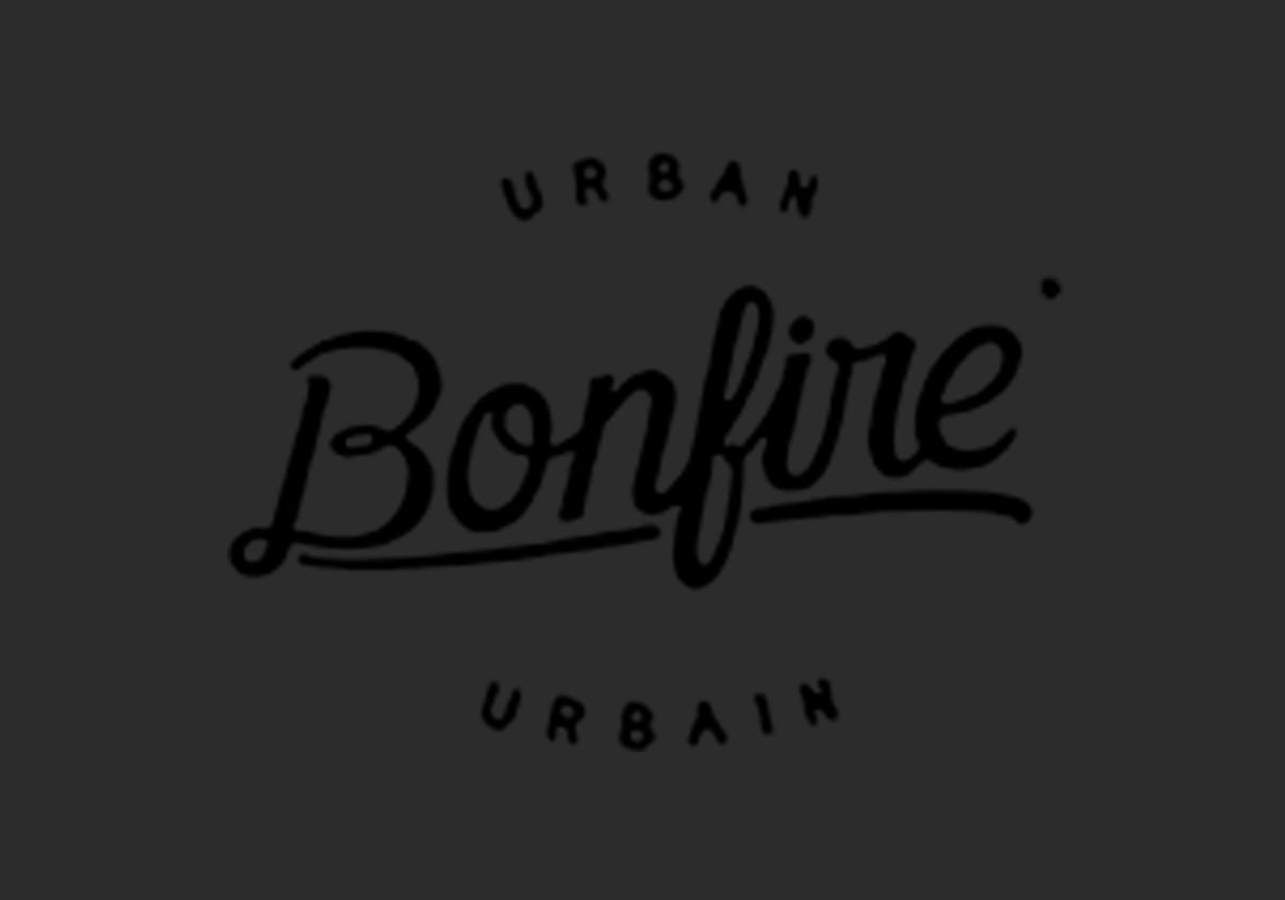 Urban Bonfire Logo Black on Grey