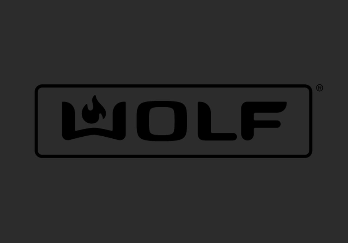 Wolf Logo Black on Grey